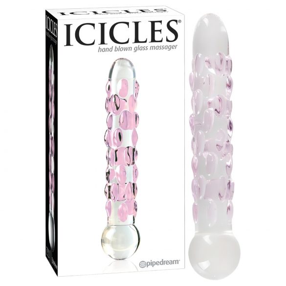 Icicles No. 7 - Dildo de vidrio con perlas