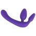 Dildo triple sin correas ajustable (morado)