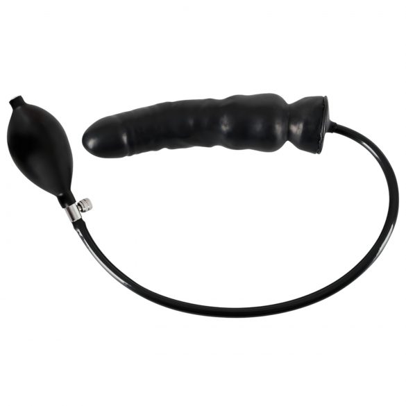 Dildo inflable de látex (negro)