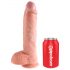 Dildo King Cock 25 cm con testículos - natural