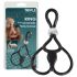 You2Toys - Triple anillo ajustable para pene y testículos (negro)