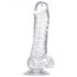 Dildo cristalino con base adherente