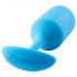 b-vibe Snug Plug 3 - plug anal azul de doble bola (180g)