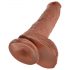 Dildo realista King Cock 25 cm - marrón