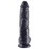 Dildo King Cock 25 cm con testículos - negro