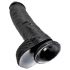 Dildo King Cock 25 cm con testículos - negro