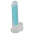 Dildo fosforescente azul con base adherente You2Toys Glow in the Dark