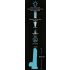 Dildo fosforescente azul con base adherente You2Toys Glow in the Dark