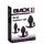 Juego de plugs anales Black Velvet (3 piezas) - negro