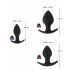 Juego de plugs anales Black Velvet (3 piezas) - negro