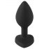 Plug anal You2Toys - con joya blanca (negro)