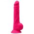 Dildo Silexd 24cm con base y testículos, flexible y rosa