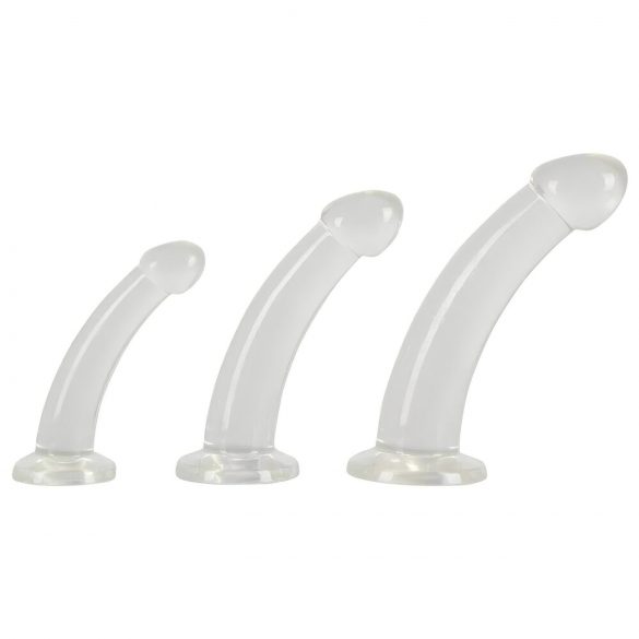 Cristal Claro - Set de dildo anal glande - 3 piezas (transparente)