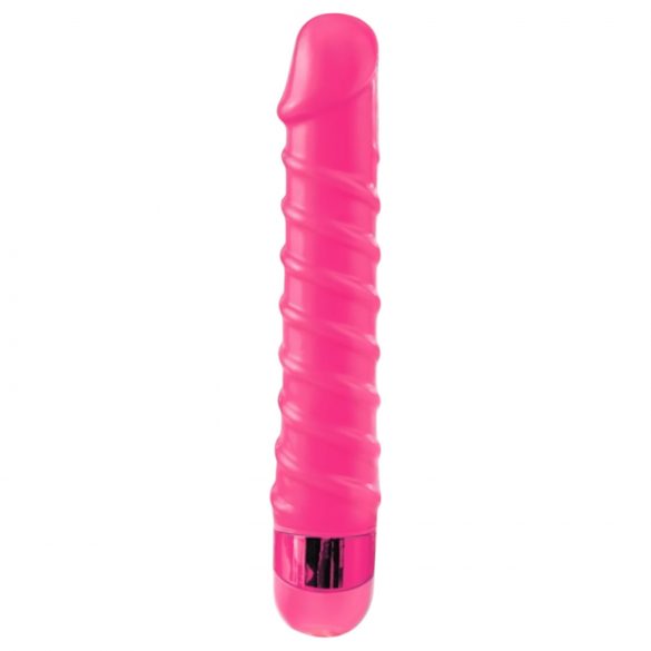 Classix Candy Twirl - Consolador espiral vibrador rosa (sensación única)