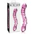 Icicles No. 55 - Doble dildo de cristal para punto G (rosa)