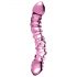 Icicles No. 55 - Doble dildo de cristal para punto G (rosa)