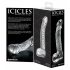 Icicles No. 61 - Dildo de vidrio con testículos (transparente)