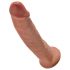 King Cock 9 - realista dildo con base (23cm) - tono oscuro