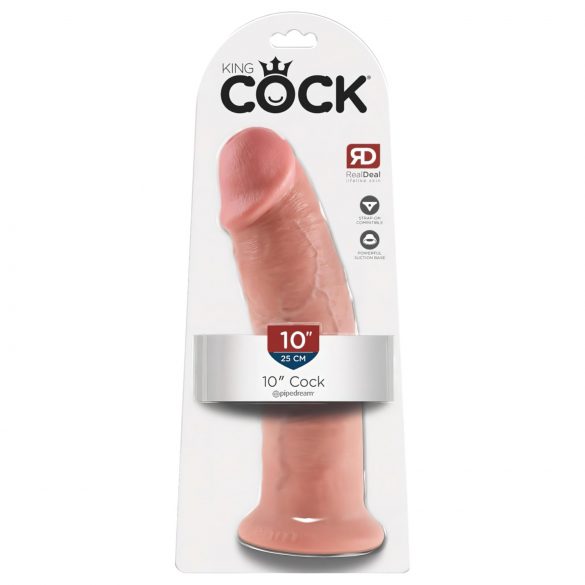 Rey Cock 10 - Gran Dildo con Base, 25cm - Natural