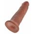 King Cock 10 - Gran consolador con ventosa (25cm) - tono oscuro