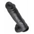 King Cock 11 - Dildo ventosa grande (28cm) - negro