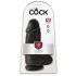 King Cock Chubby de 23 cm con ventosa y testículos - negro