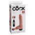 King Cock 8 - Dildo realista con espray (20cm) - natural