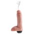 King Cock 8 - Dildo realista con espray (20cm) - natural