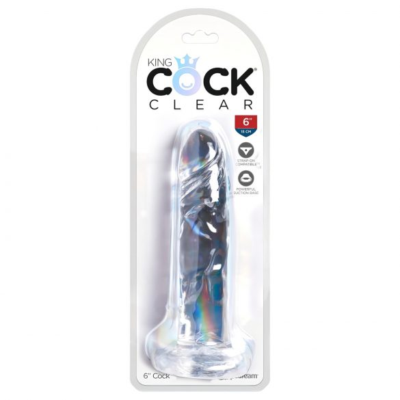 King Cock Clear 6 - Dildo con ventosa (15cm)