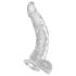 Dildo King Cock Clear 19cm con ventosa y testículos