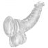 Dildo King Cock Clear 19cm con ventosa y testículos