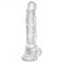 King Cock Clear 8 - Dildo con ventosa y testículos (20cm)