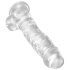 King Cock Clear 8 - Dildo con ventosa y testículos (20cm)