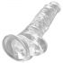 King Cock Clear 8 - Dildo con ventosa y testículos (20cm)