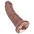 Dildo King Cock 20 cm - marrón