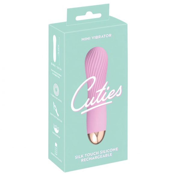 Cuties Mini - recargable, vibrador espiral impermeable (rosa)