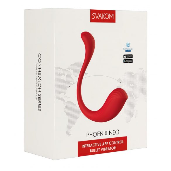 Svakom Phoenix Neo - huevo vibrador inteligente (rojo)