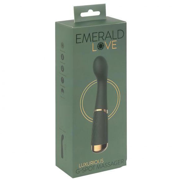 Vibrador resistente G-punto verde recargable Emerald Love