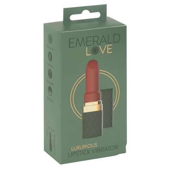 Emerald Love - vibrador impermeable a pilas (rojo)