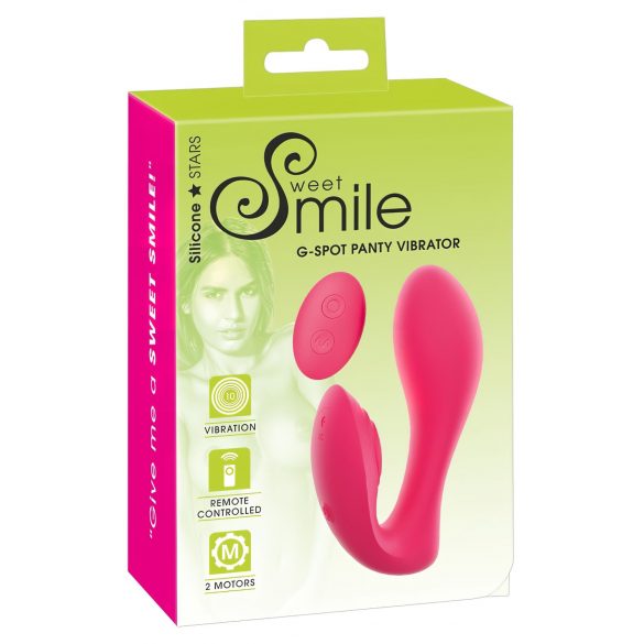 Braguitas SMILE - Vibrador 2en1 con control remoto (rosa)