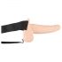 You2Toys Strap-On: Vibrador hueco recargable (natural)