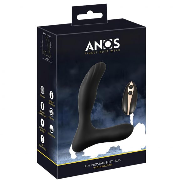 ANOS RC - Vibrador prostático recargable con control remoto (negro)