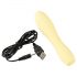 Vibrador Mini Cuties 3: recargable y resistente al agua (amarillo)