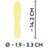 Vibrador Mini Cuties 3: recargable y resistente al agua (amarillo)