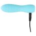 Mini Vibrador Cuties 3: Recargable, impermeable, texturizado (turquesa)