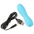 Mini Vibrador Cuties 3: Recargable, impermeable, texturizado (turquesa)