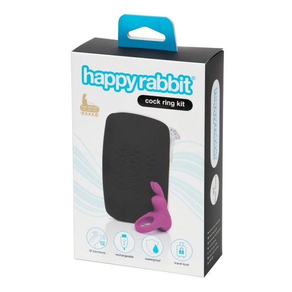 Kit Vibrador Happyrabbit - Anillo con bolsa (lila)