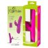 Sonrisa Conejito - vibrador rotador con brazo clitorial (rosa)