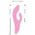 SMILE Nodding - vibrador rosa con cabezal flexible y estimulador.