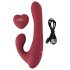 Javida - vibrador giratorio rojo con control remoto y brazo estimulador